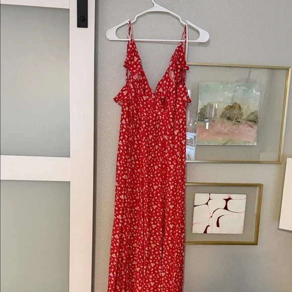 Privacy Please Red Floral Dress - Picture 3 of 6